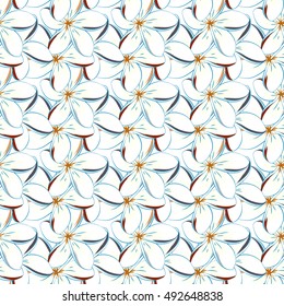 Floral seamless pattern with bright summer flowers. Endless vector texture for romantic design, decoration, greeting cards, posters, invitations, advertisement, for textile print and fabric.