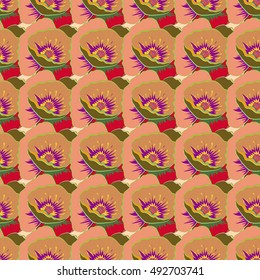 Floral seamless pattern with bright summer flowers. Endless vector texture for romantic design, decoration, greeting cards, posters, invitations, advertisement, for textile print and fabric.
