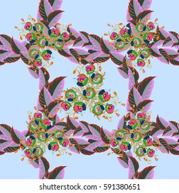 Floral seamless pattern with bright summer flowers. Endless vector texture for romantic design, decoration, greeting cards, posters, invitations, advertisement, for textile print and fabric.