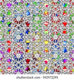 Floral seamless pattern with bright summer flowers in colors. Endless vector texture for romantic design, decoration, greeting cards, posters, wrapping, for textile print and fabric.