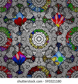 Floral seamless pattern with bright summer flowers in colors. Endless vector texture for romantic design, decoration, greeting cards, posters, wrapping, for textile print and fabric.