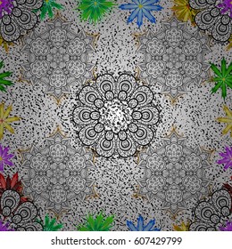 Floral seamless pattern with bright summer flowers in colors. Endless vector texture for romantic design, decoration, greeting cards, posters, wrapping, for textile print and fabric.