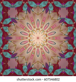Floral seamless pattern with bright summer flowers in colors. Endless vector texture for romantic design, decoration, greeting cards, posters, wrapping, for textile print and fabric.