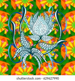 Floral seamless pattern with bright summer flowers in pink colors. Endless vector texture for romantic design, decoration, greeting cards, posters, wrapping, for textile print and fabric.