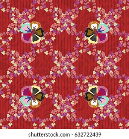 Floral seamless pattern with bright summer flowers. Endless vector texture for romantic design, decoration, greeting cards, posters, invitations, advertisement, for textile print and fabric.