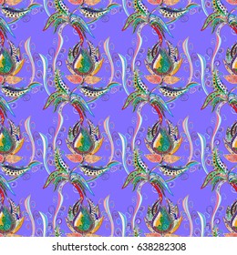 Floral seamless pattern with bright summer flowers in colors. Endless vector texture for romantic design, decoration, greeting cards, posters, wrapping, for textile print and fabric.