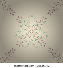Floral seamless pattern with bright summer leaves in blue and pink colors. Endless vector texture for romantic design, decoration, greeting cards, posters, wrapping, for textile print and fabric.
