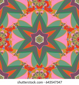 Floral seamless pattern with bright summer flowers in blue and pink colors. Endless vector texture for romantic design, decoration, greeting cards, posters, wrapping, for textile print and fabric.