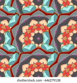 Floral seamless pattern with bright summer flowers in blue colors. Endless raster texture for romantic design, decoration, greeting cards, posters, wrapping, for textile print and fabric.