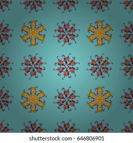 Floral seamless pattern with bright summer flowers in blue colors. Endless vector texture for romantic design, decoration, greeting cards, posters, wrapping, for textile print and fabric.