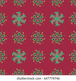 Floral seamless pattern with bright summer flowers in blue and pink colors. Endless vector texture for romantic design, decoration, greeting cards, posters, wrapping, for textile print and fabric.