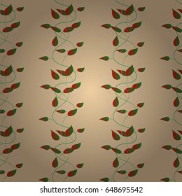 Floral seamless pattern with bright summer leaves in colorful colors. Endless vector texture for romantic design, decoration, greeting cards, posters, wrapping, for textile print and fabric.
