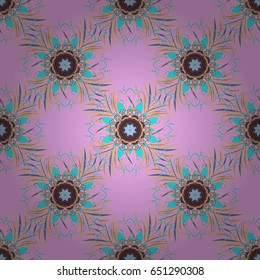 Floral seamless pattern with bright summer flowers in blue colors. Endless vector texture for romantic design, decoration, greeting cards, posters, wrapping, for textile print and fabric.
