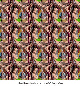 Floral seamless pattern with bright summer flowers in colors. Endless vector texture for romantic design, decoration, greeting cards, posters, wrapping, for textile print and fabric.