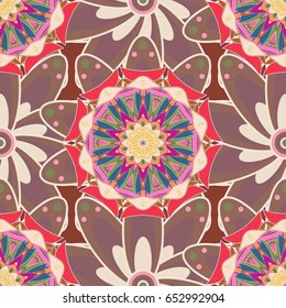 Floral seamless pattern with bright summer flowers in colors. Endless vector texture for romantic design, decoration, greeting cards, posters, wrapping, for textile print and fabric.