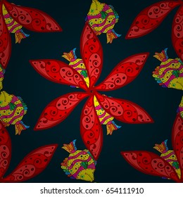 Floral seamless pattern with bright summer flowers in colors. Endless vector texture for romantic design, decoration, greeting cards, posters, wrapping, for textile print and fabric.