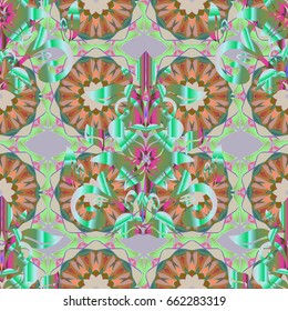 Floral seamless pattern with bright summer flowers in colorfil colors. Endless vector texture for romantic design, decoration, greeting cards, posters, wrapping, for textile print and fabric.