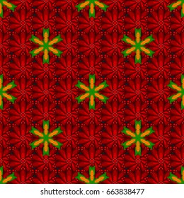 Floral seamless pattern with bright summer flowers in colors. Endless vector texture for romantic design, decoration, greeting cards, posters, wrapping, for textile print and fabric.