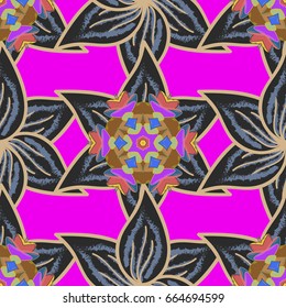 Floral seamless pattern with bright summer flowers in colors. Endless vector texture for romantic design, decoration, greeting cards, posters, wrapping, for textile print and fabric.