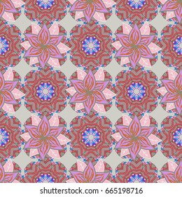 Floral seamless pattern with bright summer flowers in colors. Endless vector texture for romantic design, decoration, greeting cards, posters, wrapping, for textile print and fabric.