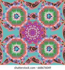 Floral seamless pattern with bright summer flowers in colors. Endless vector texture for romantic design, decoration, greeting cards, posters, wrapping, for textile print and fabric.
