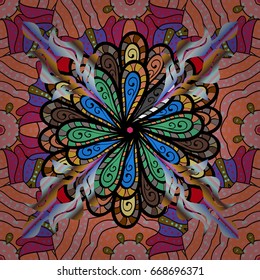 Floral seamless pattern with bright summer flowers in colors. Endless vector texture for romantic design, decoration, greeting cards, posters, wrapping, for textile print and fabric.
