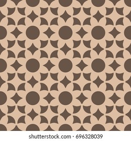 Floral seamless pattern. Brown and beige abstract background for wallpaper and textile