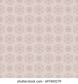 Floral seamless pattern. Brown and beige abstract background for wallpaper and textile