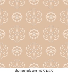 Floral seamless pattern. Brown and beige abstract background for wallpaper and textile
