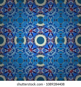 Floral seamless pattern. Brown, blue and black spring flowers. Wedding invitation template. Floral card. Floral wall art painting for home. Raster abstract flowers. Greeting card.