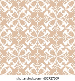 Floral seamless pattern. Brown flower elements