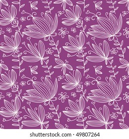 Patrón floral sin soldadura con mariposas