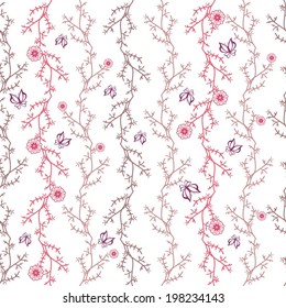 floral seamless pattern with butterfly 