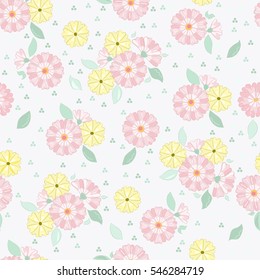 Floral seamless pattern of calendula blossom. Flower background for textile or book covers, manufacturing, wallpapers, print, gift wrap.