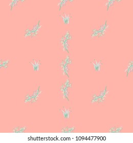 Floral seamless pattern can be used for wallpaper, website background, textile printing. Hand drawn endless vector illustration of flowers on light background. Flower theme. Summer collection.