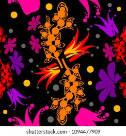 Floral seamless pattern can be used for wallpaper, website background, textile printing. Hand drawn endless vector illustration of flowers on light background. Flower theme. Summer collection.