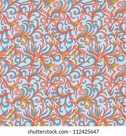 Floral  seamless pattern. Can be used for wallpaper, pattern fills, web page background, surface textures, textile. Hand-drawn vector pattern.