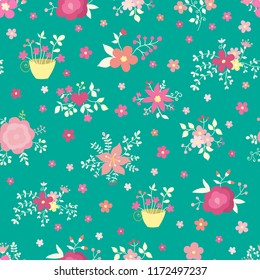 Floral seamless pattern. Can be used for textile, wrapping, wallpaper, web, blog.
