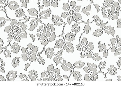 Floral seamless pattern can be used for wallpaper, website background, textile printing. Hand drawn endless vector illustration of flowers on light background. Flower theme. fall winter  collection.