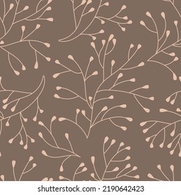 Floral seamless pattern. can be used for wallpaper, pattern fill, web page background, surface texture. using brown peach color.