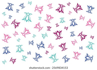 Floral seamless pattern. It can be used for wallpapers, wrapping, cards, patterns for clothes and other.