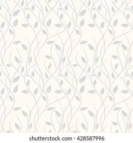 Floral seamless pattern can be used for wallpaper, website background, textile printing. Hand drawn endless vector illustration of flowers on light background. Flower theme. Summer collection.