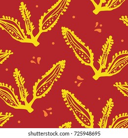 Floral seamless pattern can be used for wallpaper, website background, textile printing. Hand drawn endless vector illustration of flowers. Flower theme. Summer, autumn , winter, spring collection.