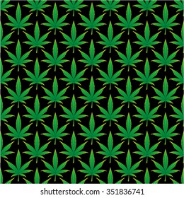 floral seamless pattern, cannabis,  use gradient, opacity masks, clipping mask, vector