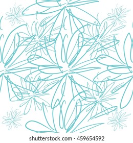 Floral seamless pattern with Chamomiles