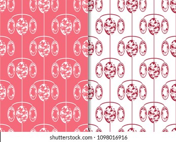 floral seamless pattern with circles, flowers and leaves - Powered by Shutterstock - Get 15% off with code: PIKWIZARD15