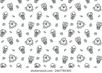  floral seamless pattern. Climbing curly rose and thorn. Fabric black and white flower background, vector. Gothic