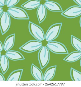 Patrón floral sin fisuras. Fondo de pantalla de flores trepadoras. Diseño para textil, tela, Fondo de pantalla. Azulejo de fondo floral. Patrón de flores de dos colores. Patrón de Vector
