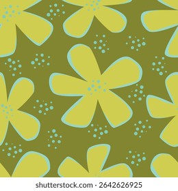Floral seamless pattern. Climbing flowers wallpaper. Design for textile, fabric, wallpaper. Tile floral background. Two colors flowers pattern. Vector pattern