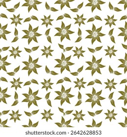 Floral seamless pattern. Climbing flowers wallpaper. Design for textile, fabric, wallpaper. Tile floral background. Two colors flowers pattern. Vector pattern